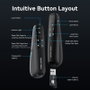 Vention Presentador inalámbrico KQPB0-GL con Air Mouse y Láser Verde Negro